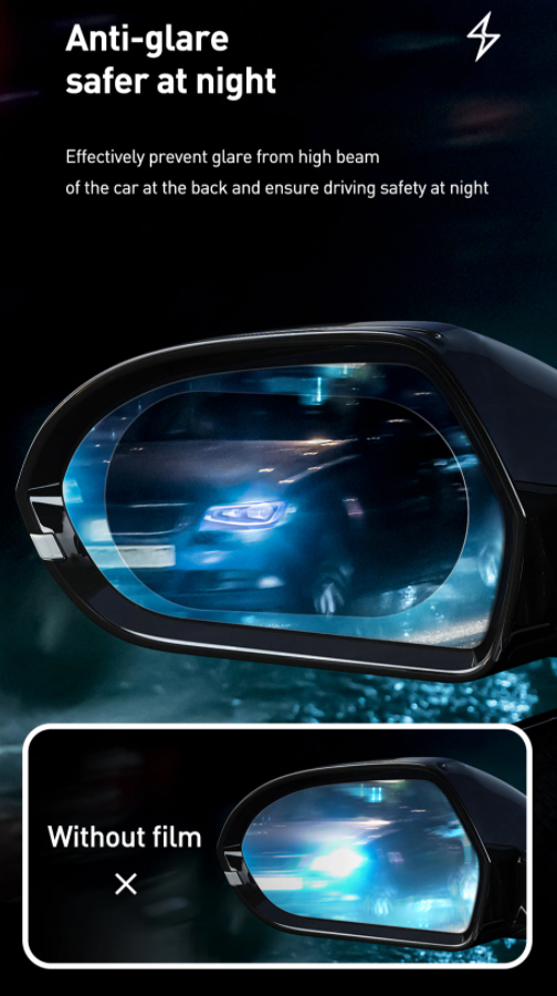 Water and Fog Proof Rearview Mirror Film